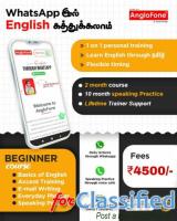 Anglofone: Online English Classes with expert tutors through WhatsApp